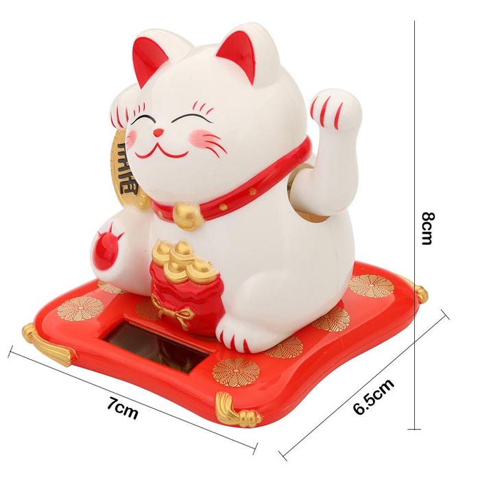 [LARISS] 【Sel Surya】Lucky Cat/Kucing Maneki Solar/Kucing Hoki Pajangan/Lucky Cat Solar/Kucing Maneki