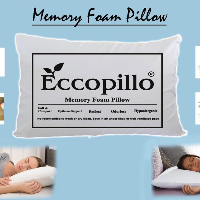 Bantal Hotel PREMIUM 45x65cm Eco Pillow - Bantal Busa Memory Foam Kain Bed