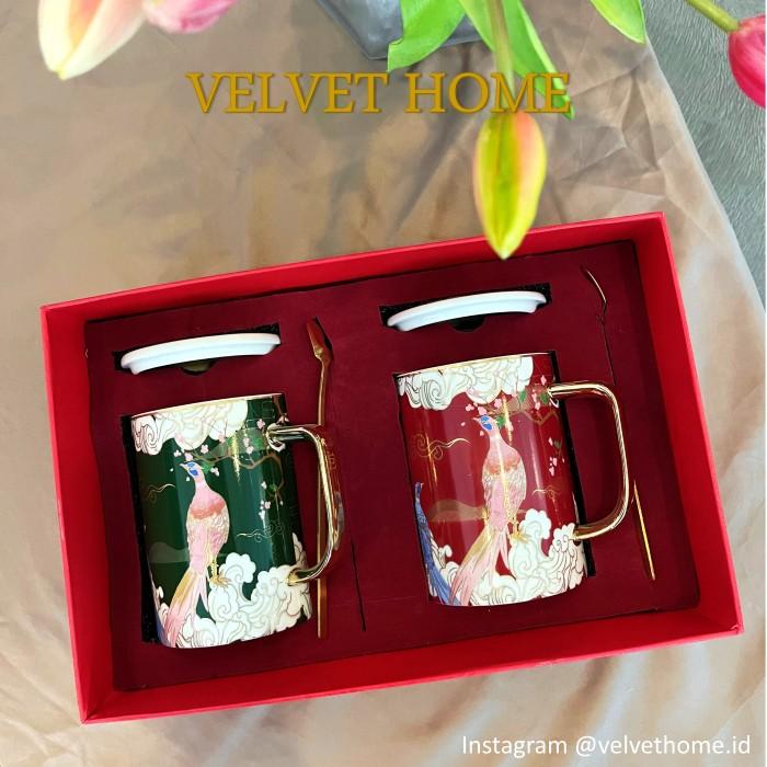 > Hampers Imlek Mug Burung Phoenix gelas cangkir Natal lebaran Gift set RR