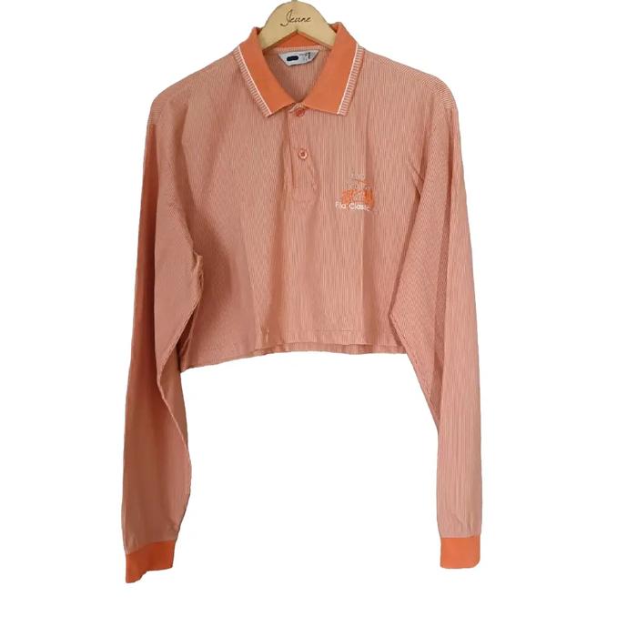 ( size L ) kaos crop Fila golf long Sleeve polo shirt