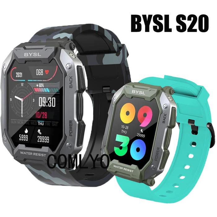 For BYSL S20 Smart watch Strap Soft Silicone Camouflage Bracelet Wristband Accessories