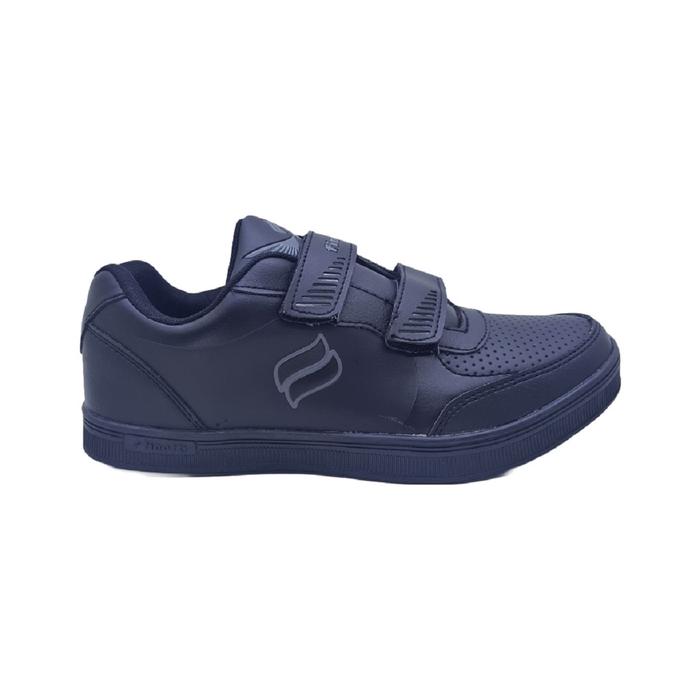 Finotti Saturnus 03 - Sepatu Sekolah Cowok Dewasa dan Anak Laki Laki / Sepatu Sneaker Hitam Polos Pr