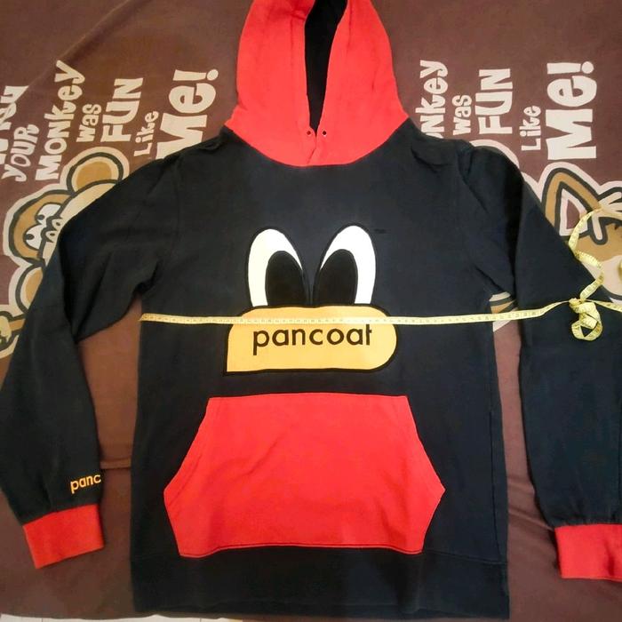 Hoodie Bekas Pancoat – Two Tone Merah Navy (Size M) + Bonus Free Gift
