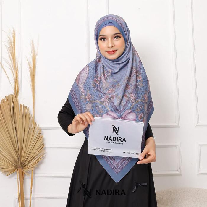 NADIRA I HIJAB MOTIF SEGI EMPAT – Voal Premium Ultrafine | Digital Printing Eksklusif