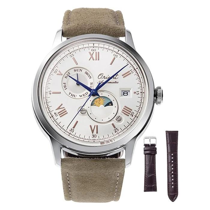 JAM TANGAN PRIA ORIENT AUTOMATIC ORIGINAL BAMBINO KULIT BROWN ORIENT RA-AK0808S30B ORIENT AUTOMATIC