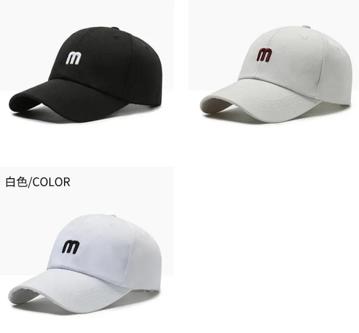 Topi Bordir M Pria dan wanita Topi Logo m