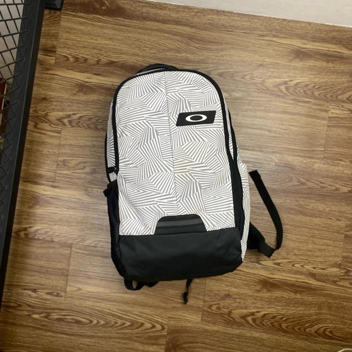 Oakley backpack white striped