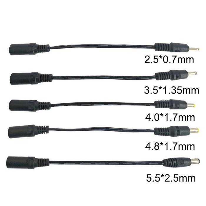 5.5x2.1mm DC female Power jack to DC Male Plug Cable 5.5*2.5mm 3.5x