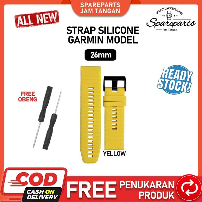 Strap Pengganti Tali Jam Tangan Rubber Garmin Fenix 5x Fenix 6x Pro Fenix 7x Pro Solar Sapphire