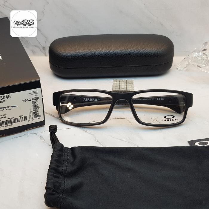 Ready Kacamata Pria Original Oakley Airdrop Ox8046 0159 New Frame Satin Black Made In Thailand Ready