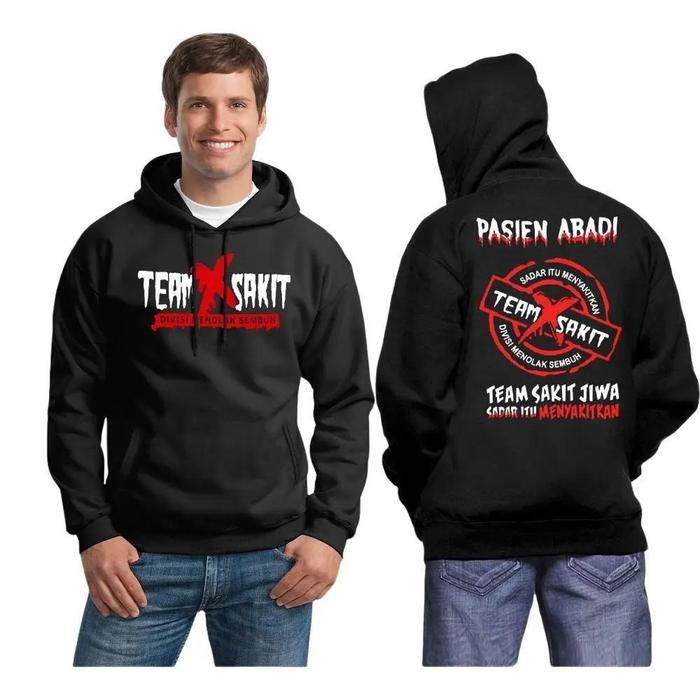 HOODIE DISTRO TEAM SAKIT MENOLAK SEMBUH / SWEATER HOODIE PRIA /JAKET SWEATER TEAM SAKIT / HOODIE JAK