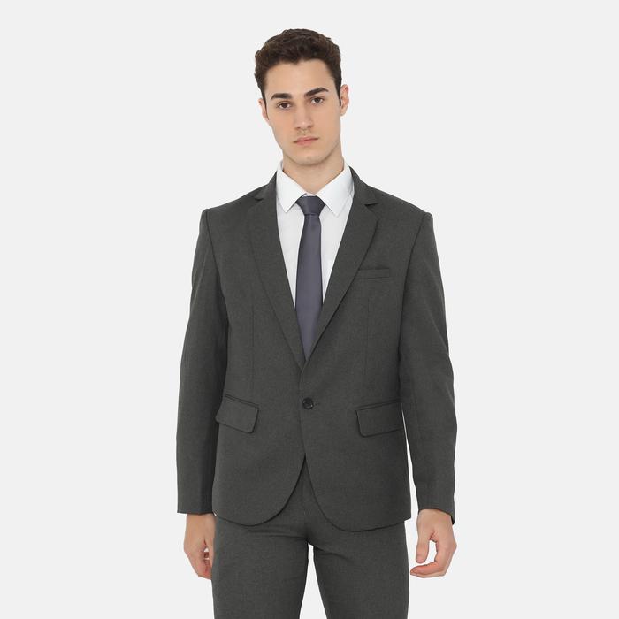 BAROSSO - Washington Slim Fit Suit | Jas Formal Pria - Abu Tua / Dark Grey