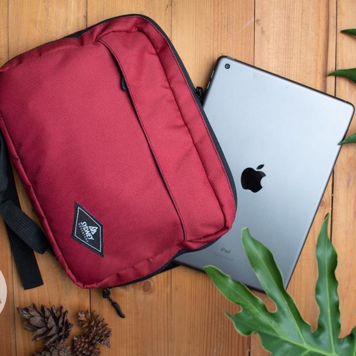 Sydney Adventure Tas Ipad/Tab Cable Organizer/Clucth Hand bag Pria & Wanita Kulit