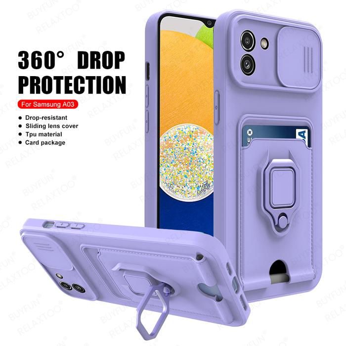 A03 Case Slide Window Protector Cover For Samsung Galaxy A03 Wallet