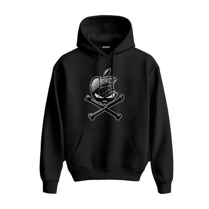 Hoodie Hackintosh Mac Premium Fleece Cloth Sweater Jacket Hood Black Hitam