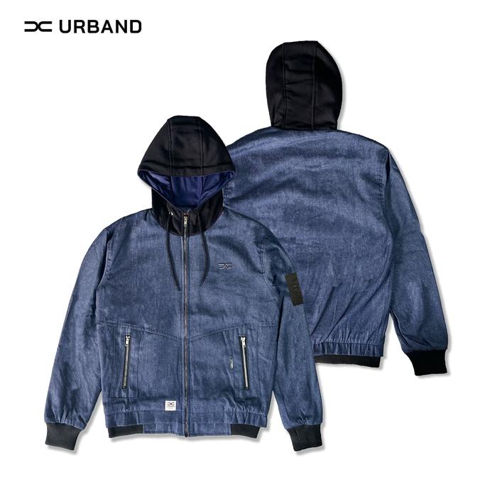 X U A Jaket Hoodie Jeans Pria - Wanita Stile Terbaru Jacket Kupluk Denim
