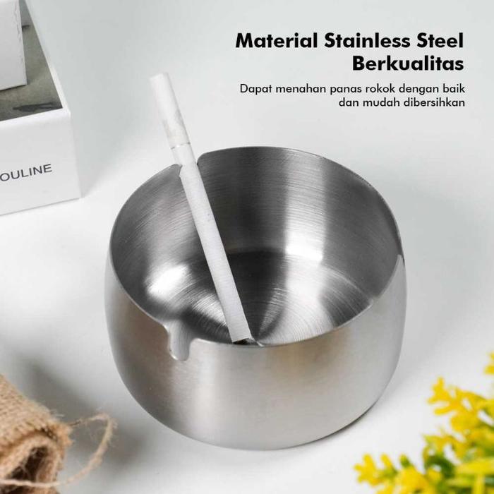 TNS Asbak Cigar Ashtray Ash Stainless Steel - T9224