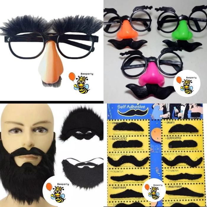 Kumis Mainan Kumis Palsu 12set