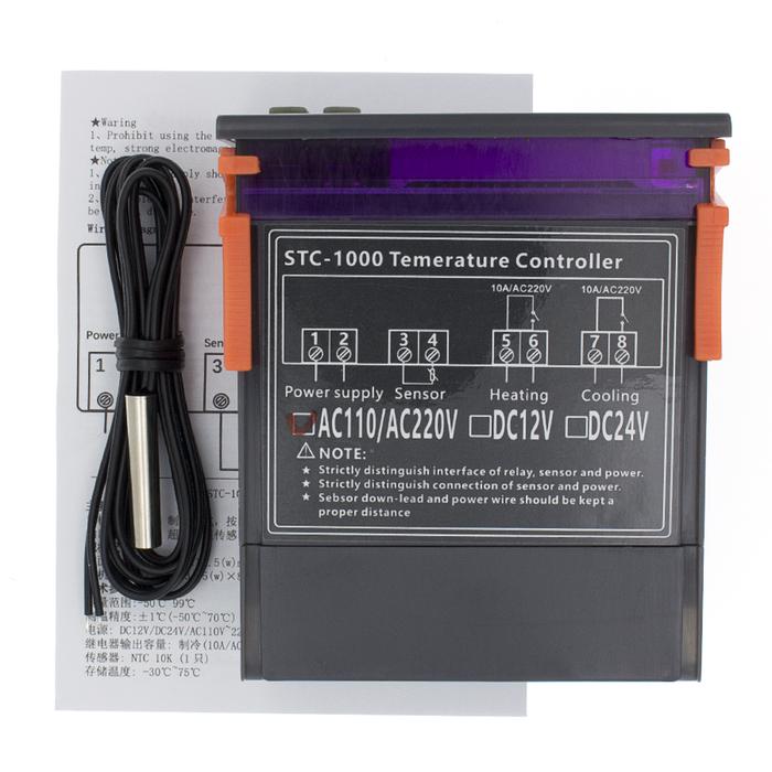 10 Pcs STC-1000 LCD Digital Thermostat Temperature Controller untuk