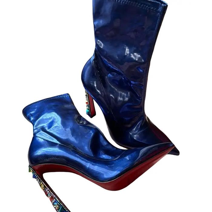 Christian Louboutin Marvel Woman Booth Heel Blue sz 36 Shoes