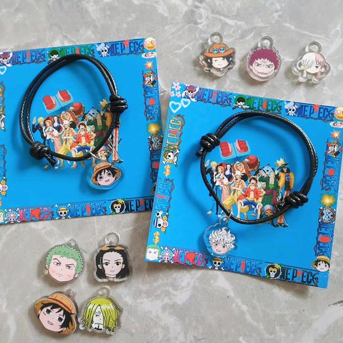 Gelang tali one piece brecelet anime onepiece luffy gear nico robin sanji uta ace d portgas kitakuri