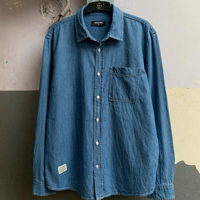 Kemeja pria buckaroo denim lengan panjang preloved