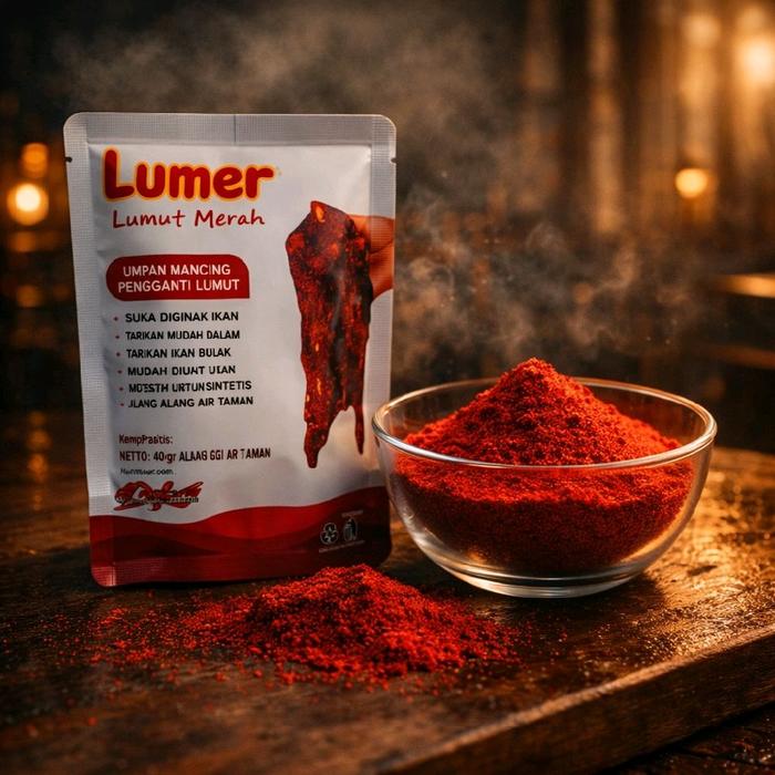 Umpan Pancing LUMER Lumut Merah Gacor Buat Mancing