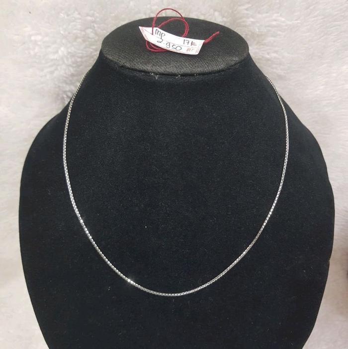 KL197J139J Kalung model italy santa emas putih asli 2.950gr 43,4cm 17K toc 750hwt
