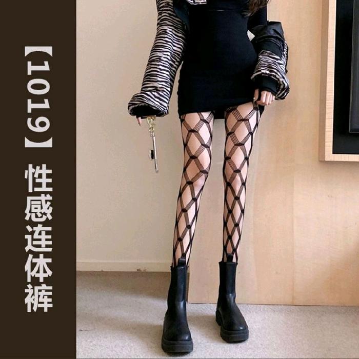 ST1019 Stocking celana jaring jala besar kotak