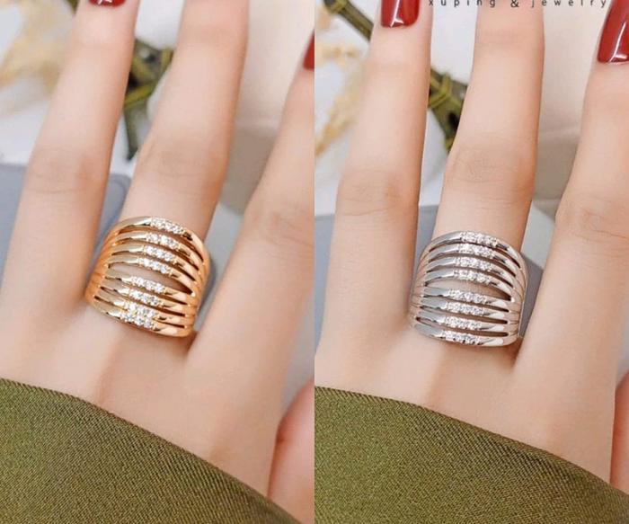 Cincin dubai perhiasan wanita lapis emas