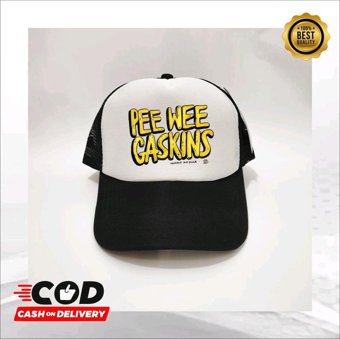 Topi Jaring musik band peewee gaskins terbaru / Topi jaring pria wanita keren terlaris Perempuan