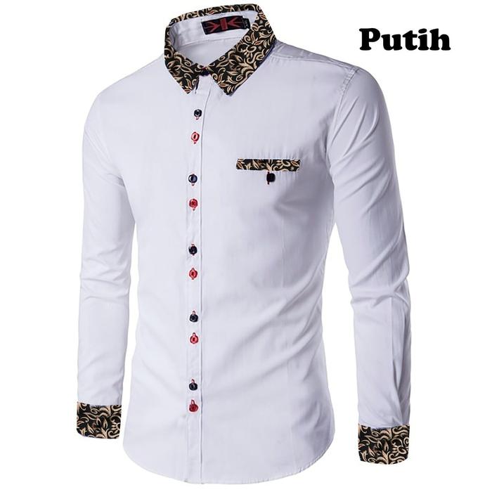 Kemeja Distro Pria Niko Motif Batik Niko Slimfit