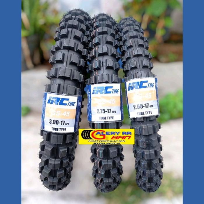 Ban Irc Gs45 250-17 , 275-17 , 300-17 ban cros ban cangkul ban trail ban montor satria supra revo ve