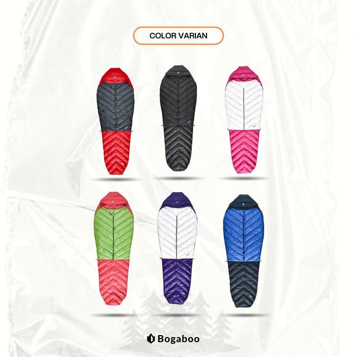 SLEEPING BAG GOOSE DOWN 100% BULU ANGSA BULANG BOGABOO ALVAN INSULATED 3 LAYER WATEROOF FP FILL POWE