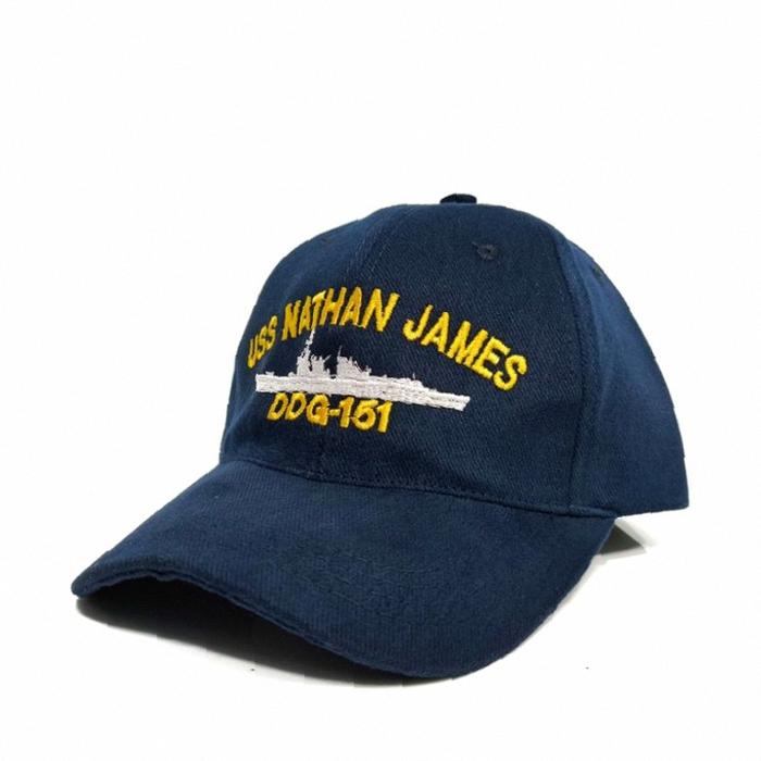 Topi Bordir USS Nathan James US Navy Seal Kapal Perang Snapback 5 Panel Baseball Cap Bucket Hat Five