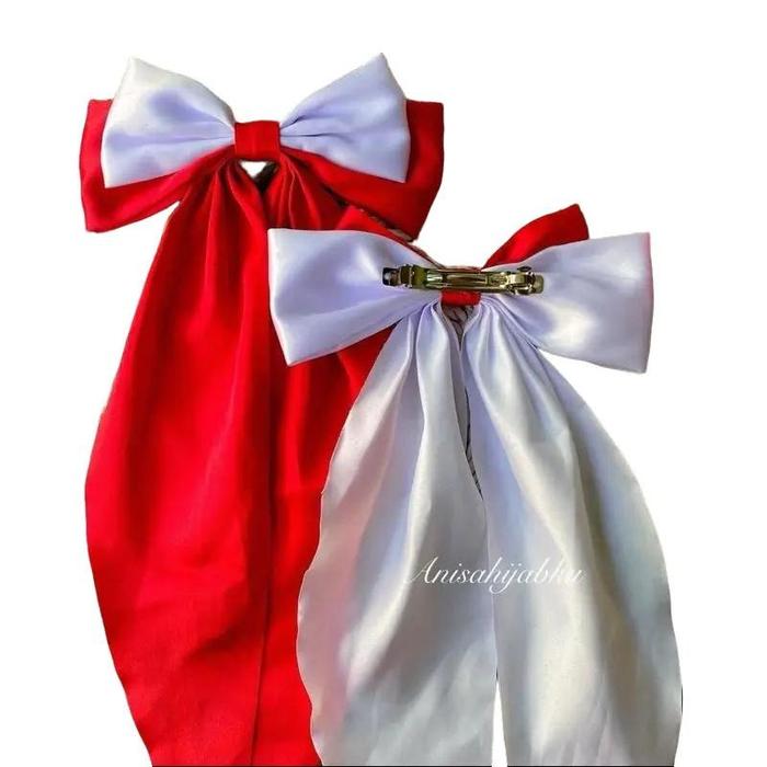 Pita Merah Putih / Pita Peniti Merah Putih / Pita Hairclips Jepit Rambut Merah putih / Jepit Rambut