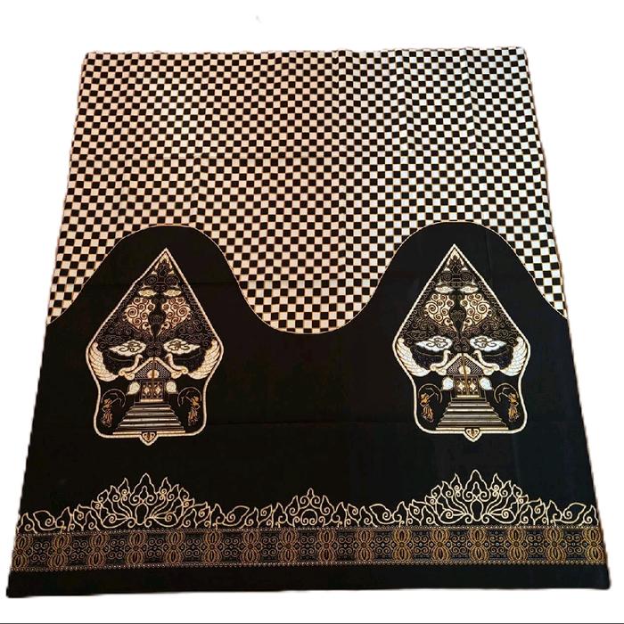 sarung motif  wayang printing  Pria Wanita Katun Sarung Muslim Dewasa Hitam Putih Motif