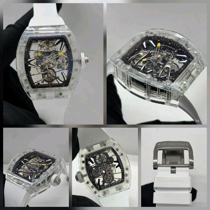 Jam tangan RM43MM Manual winding bodi mika transparan type 27-02