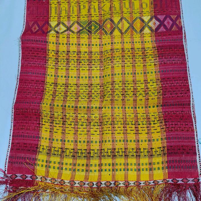 Ulos Sadum Tarutung Pakaian Adat Batak Toba Tangan Wanita L 73cm Panjang 200cm Full Manik2 Cocok unt