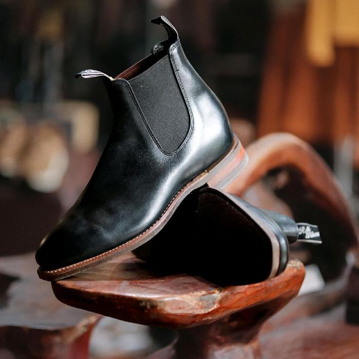 RM WILLIAMS Craftsman Black Chelsea Made In Australia