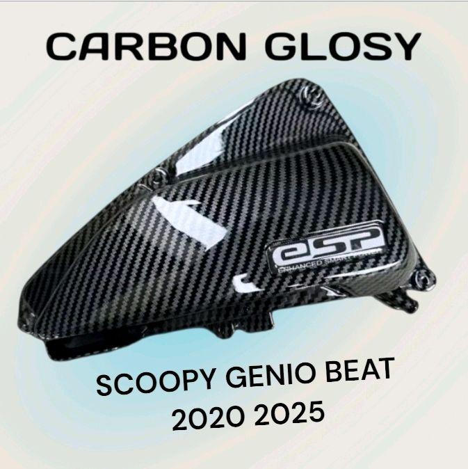 TUTUP FILTER CARBON CELUP  HONDA BEAT DELUXE,NEW,STREET 2020 2024 HONDA GENIO SCOOPY FRISTAGE 2021 2