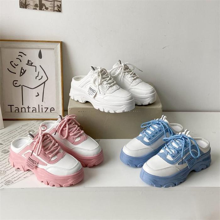 Zealo.Shoes 209 Sepatu Wanita Sneakers Premium Quality Karet Shoes Casual Slip On Sport Cewek Olahra