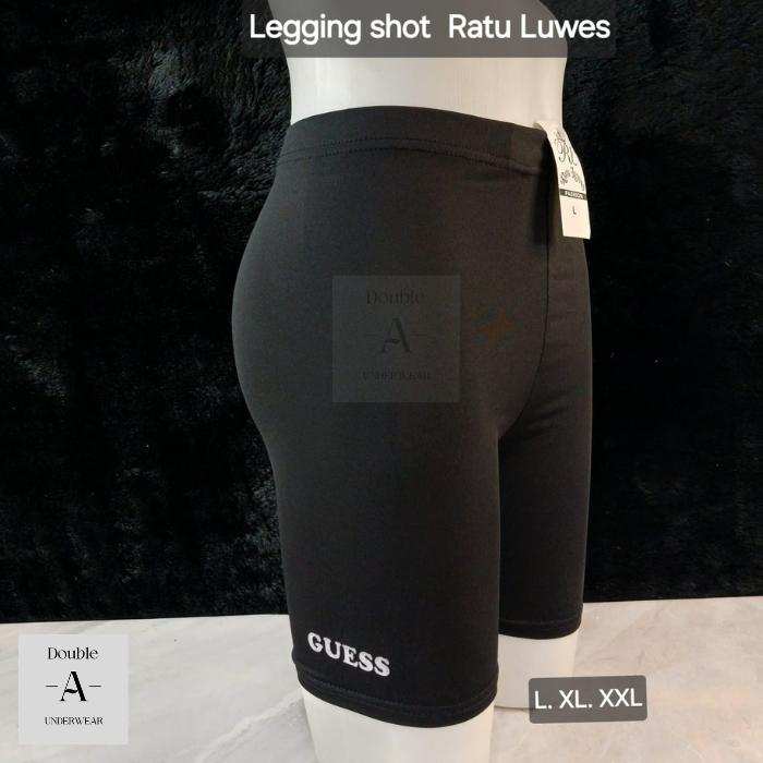 Celana Pendek Short Wanita Katun Ratu Luwes Hitam Motif - 1 pc