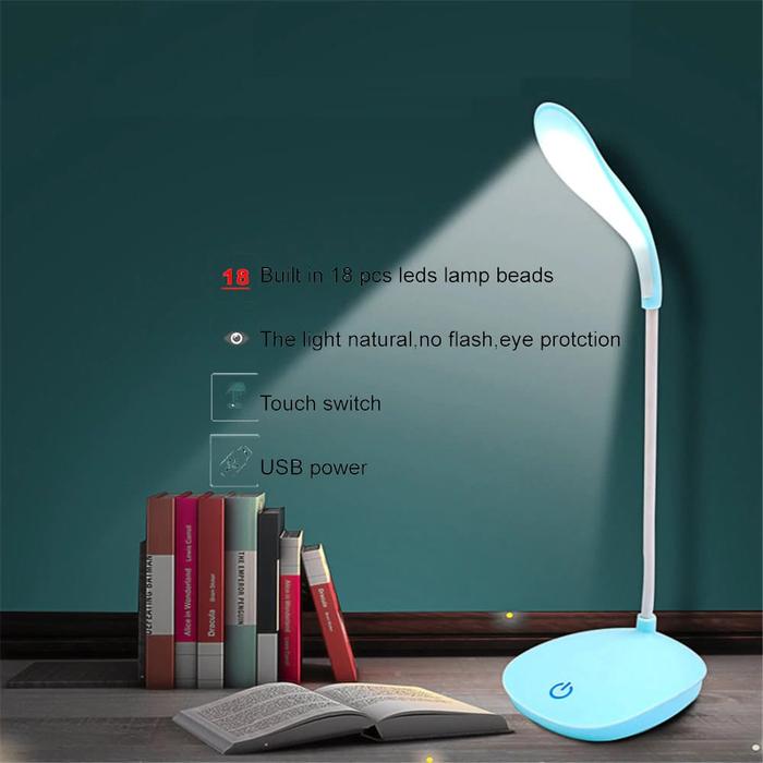 RALALI - Lampu LED Rechargeable / Lampu Meja Portable / Lampu Belajar Flexible Tombol Sentuh / Led L