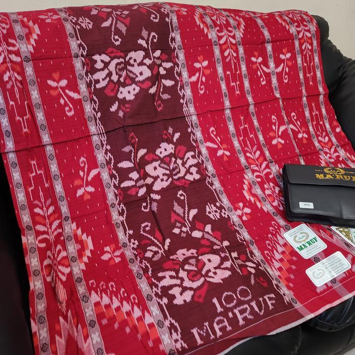 Sarung MA'RUF Kualitas Export Bahan Sutra & Mercerized Sutra Sintetis, Menggunakan Teknik ATBM (Alat