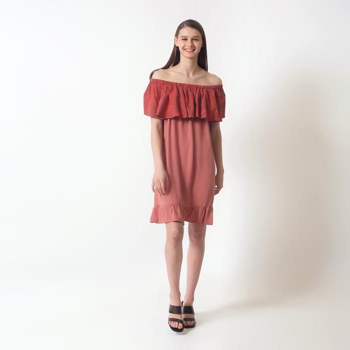 Dress tenun endek Bali lasem Wanita