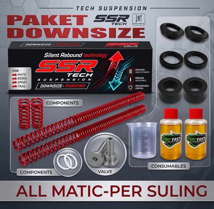 [MODEL PER SULING] PAKET DOWNSIZE REBOUND ALL MATIC HONDA YAMAHA- FORK UPGRADE KIT LOWERING KIT PENU