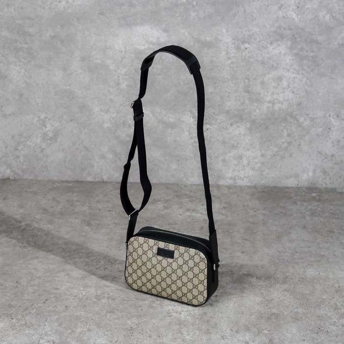 Tas GUCCI SUPREME EBONY GG MONOGRAM BEIGE SHOULDER BAG 100% ORIGINAL - 23X7X16CM