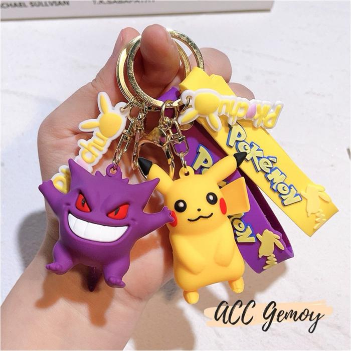 COD Gantungan Kunci P0kem0n Pikachu Charmander Bulbasaur Psyduck Squirtle Keychain