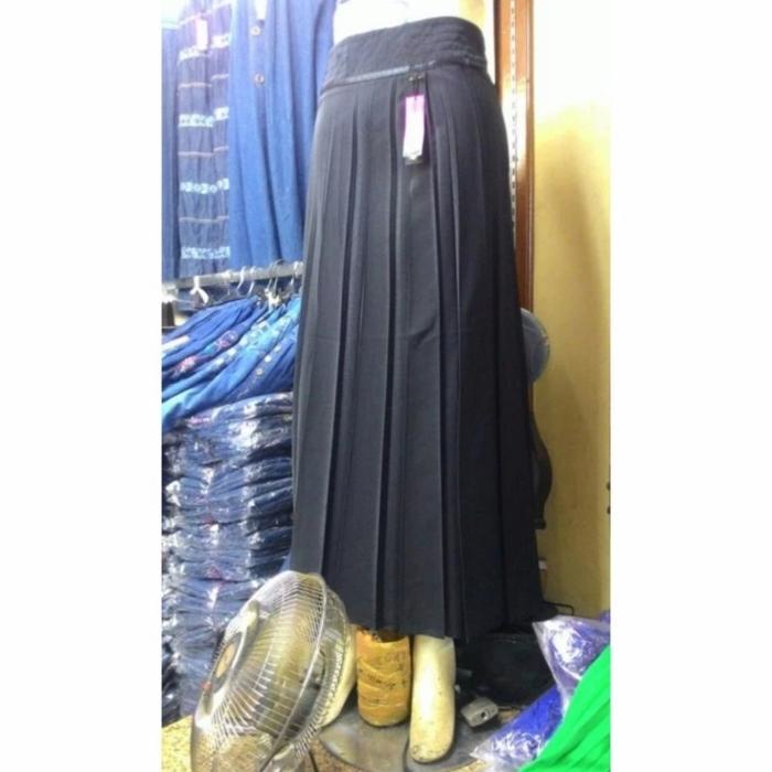 Rok Kerja Rok Kantor Rok Guru Prisket Hitam Panjang Plisket Pasti Diskon